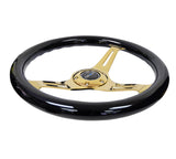 NRG Innovations Gold Edition Wood Steering Wheel