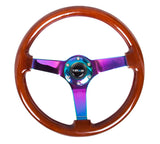 NRG Innovations Deep Dish Wood Steering Wheel 350MM (Solid Spoke)