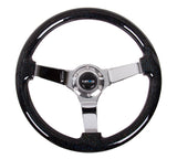 NRG Innovations Deep Dish Wood Steering Wheel 350MM (Solid Spoke)