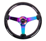 NRG Innovations Deep Dish Wood Steering Wheel 350MM (Solid Spoke)