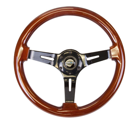 NRG Innovations Deep Dish Wood Steering Wheel 350mm
